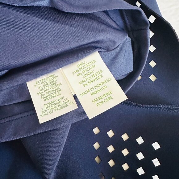 LILLY PULITZER LASER CUT SCUBA HIGH LOW HALTER AURELIE MIDI DRESS NAVY - Picture 8 of 10